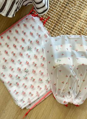 旅行便携式鞋子收纳袋樱桃鞋套防尘袋透明抽绳束口袋防水分装袋子