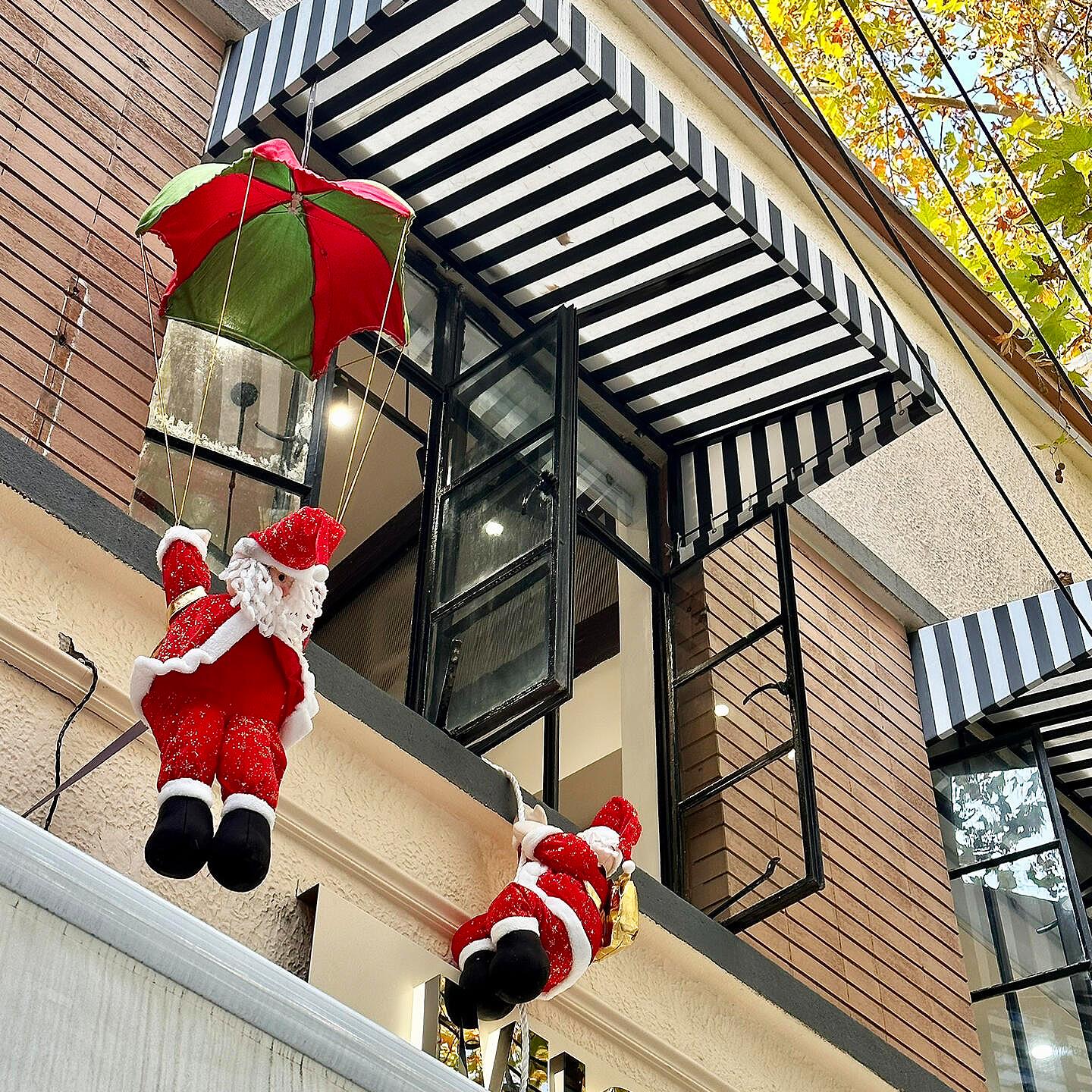 圣诞老人降落伞爬绳挂件