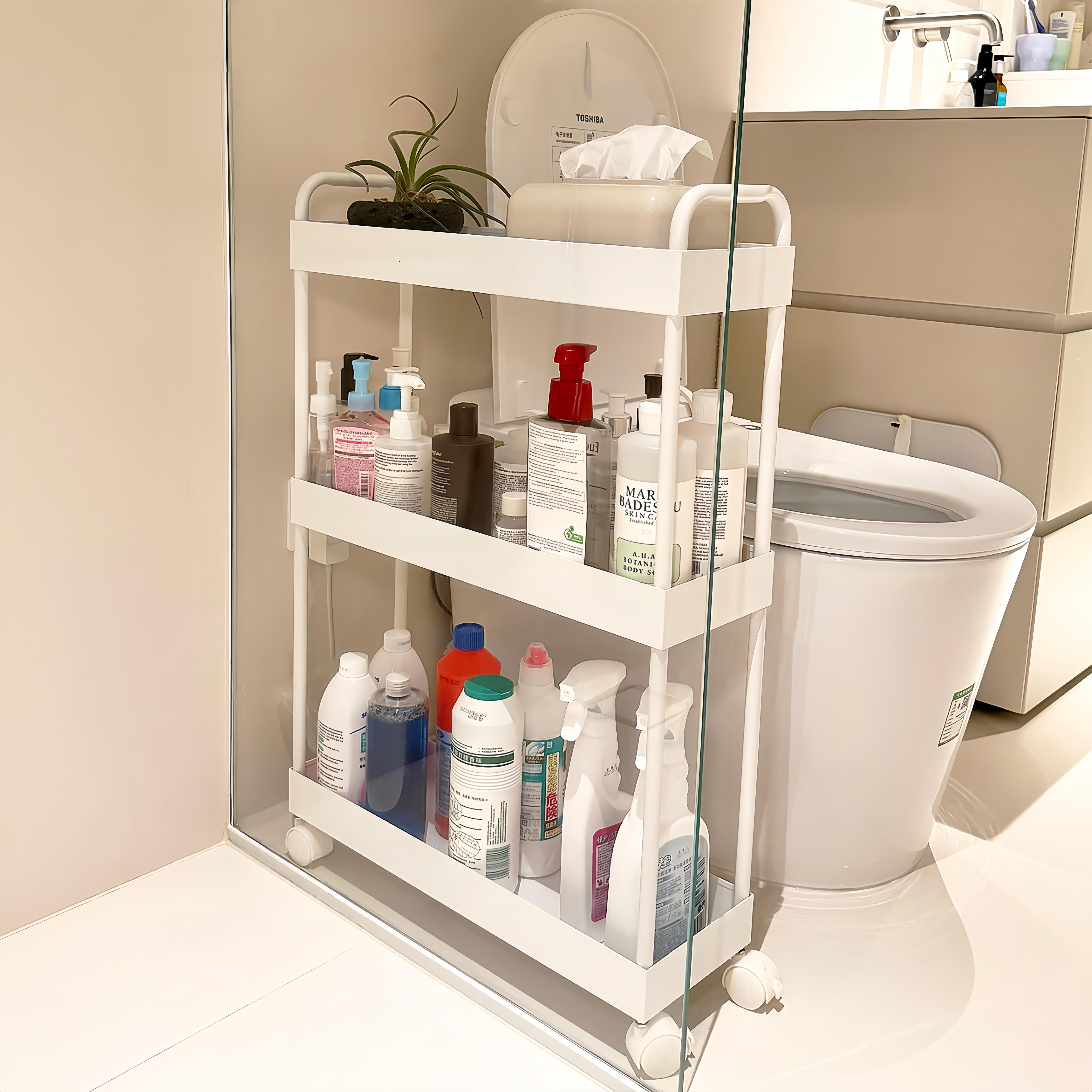 卫生间杂物移动小推车