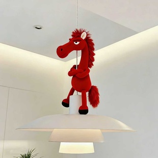 家用客厅吊灯装饰挂件室内公仔玩偶毛绒摆件春节氛围场景布置挂饰