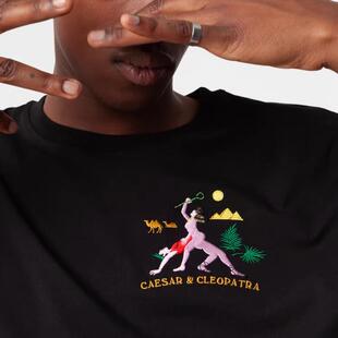 刺绣趣味图案短TEE 法国 20ss BOLLENTE UNISEX CARNE