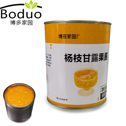 博多家园 杨枝甘露果酱罐头 芒果果肉果酱冷饮热饮奶茶店甜品果酱