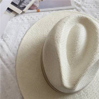 Simple, unisplendour, beige Panamanian hat, summer vacation sun hat, retro top hat thumbnail 6