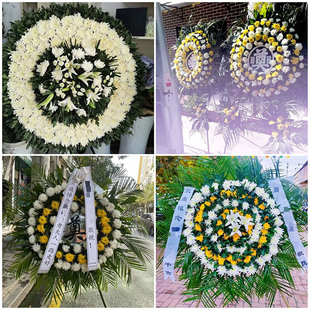 湛江赤坎区霞山区坡头区鲜花同城配送殡仪馆白事花圈祭奠丧事花蓝