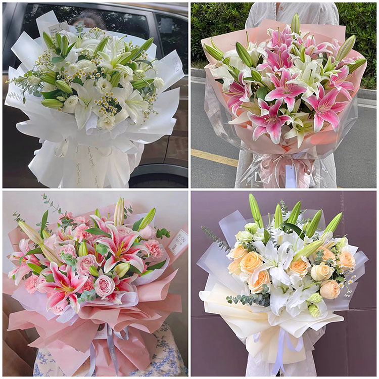 周口市川汇区西华县沈丘县同城鲜花玫瑰百合花束送长辈女朋友生日