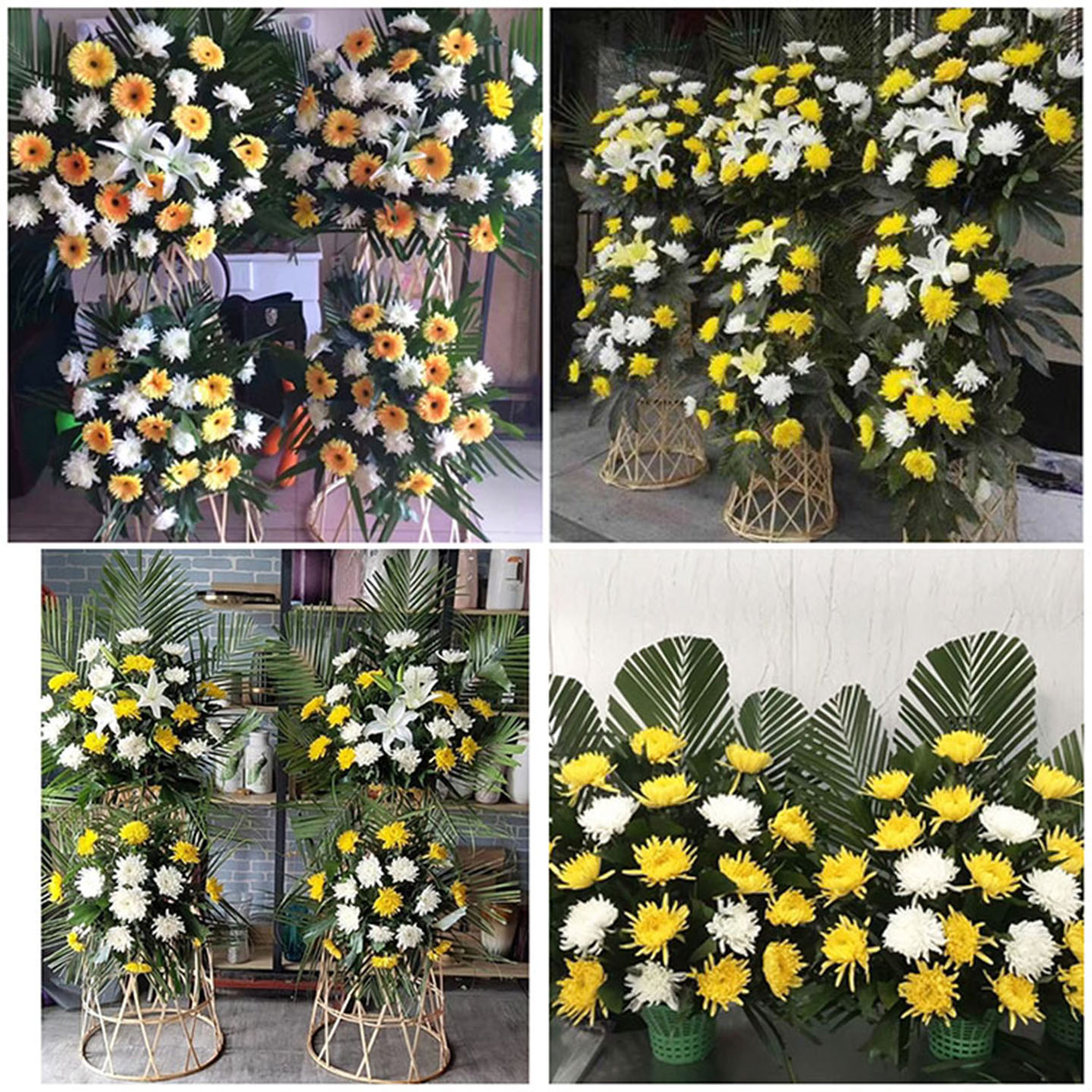 深圳龙华区坪山光明大鹏区鲜花同城送殡仪馆白事花圈祭奠丧事花蓝