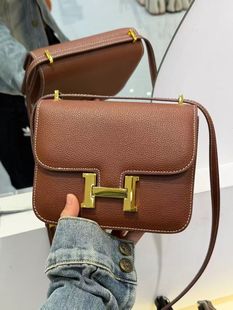 2026新款福宝马鞍皮高品质康康包轻奢百搭真皮单肩斜挎女包空姐包