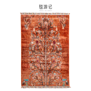 毯游记 阿富汗进口手工打结羊毛地毯游牧民族风编织无胶地毯3493