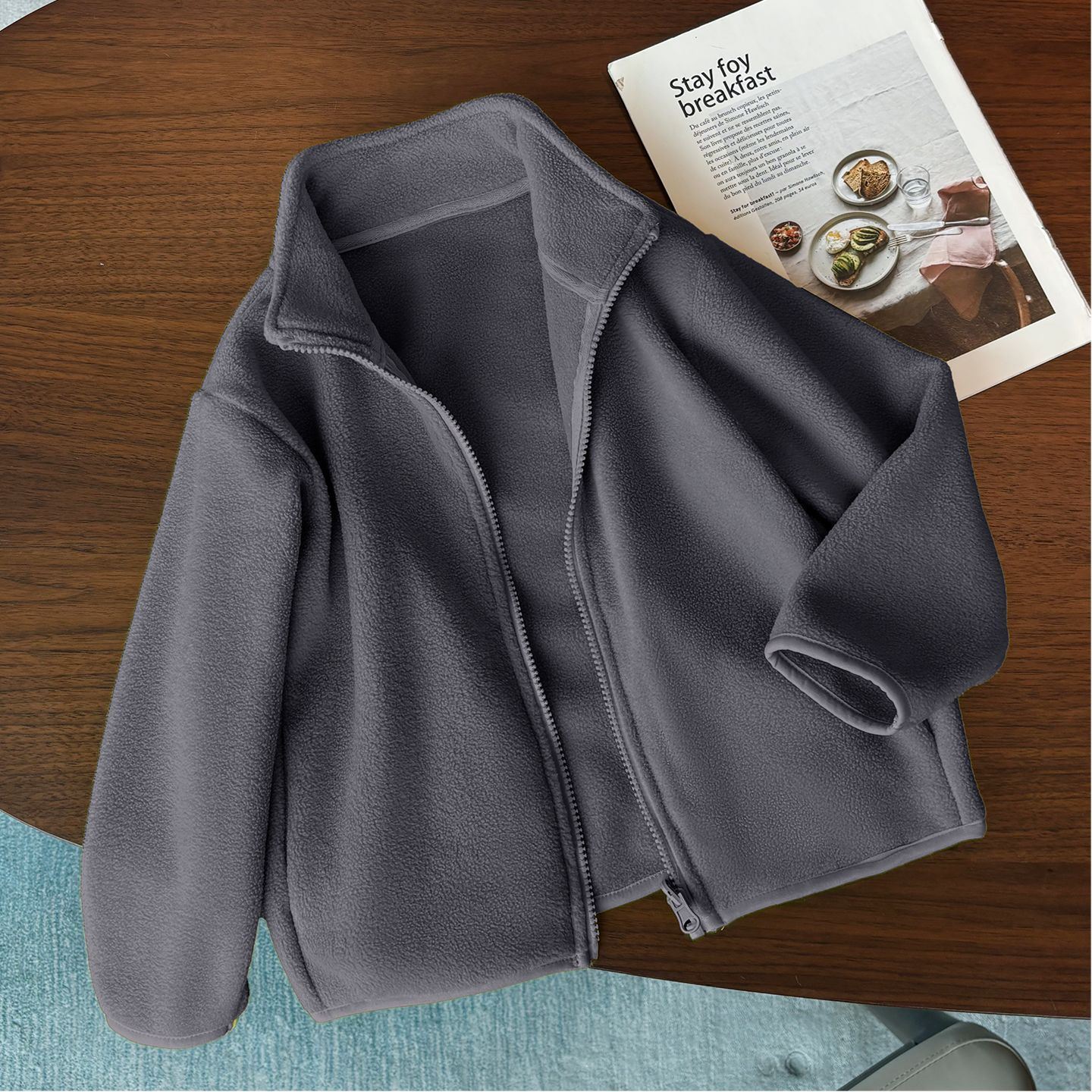 儿童春秋摇粒绒上衣冬季宝宝外套加绒女童加厚洋气保暖冲锋衣内胆