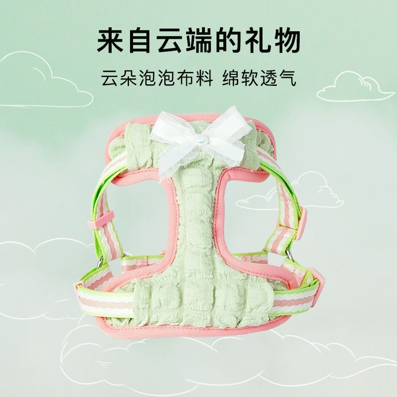 新款狗狗牵引绳遛狗胸背中小型犬Y字型狗绳网红背带绳子