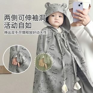 嬰兒外套外出防風小月齡寶寶長款 斗篷春夏兒童防曬男女童披風薄款