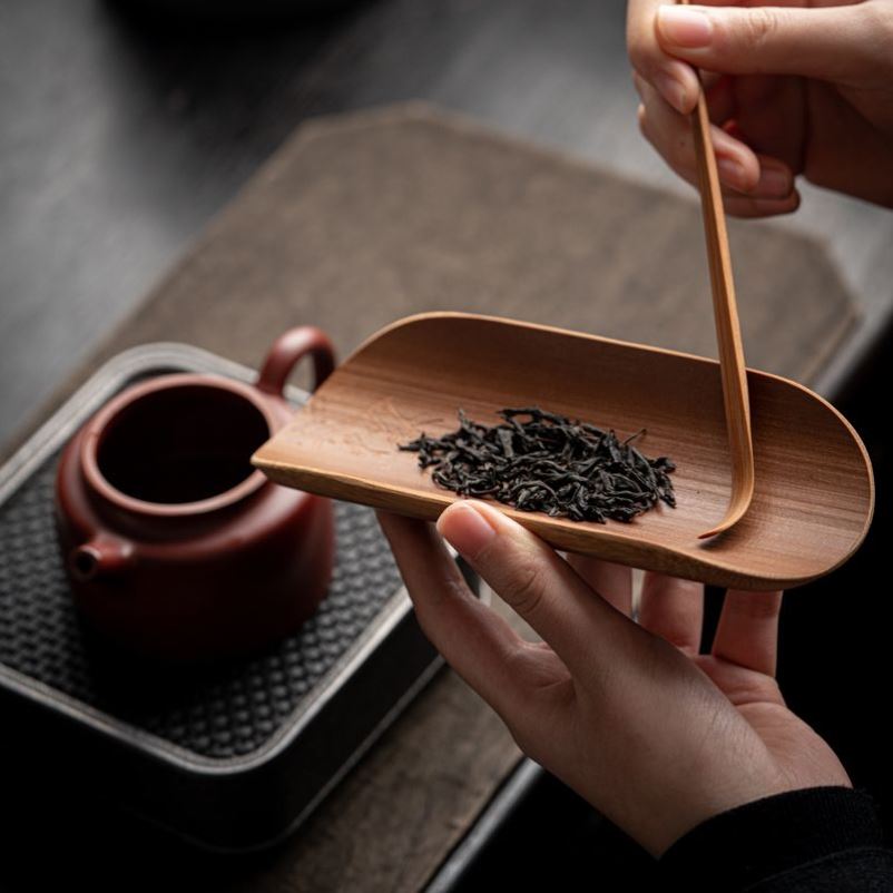 中式竹制茶则三件套茶道六君子茶夹茶拨茶勺茶荷茶匙功夫茶具配件