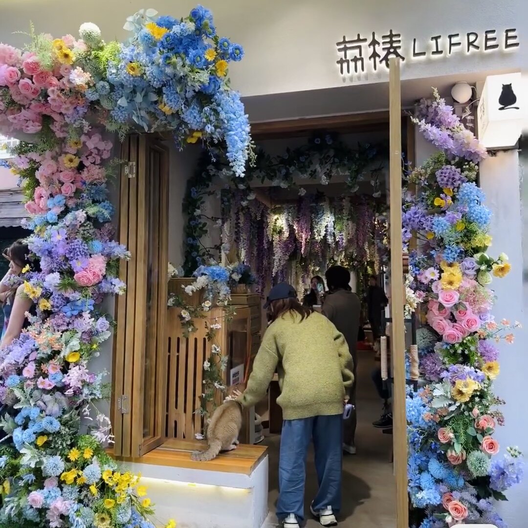 莫奈花园油画风仿真玫瑰户外婚礼装饰网红花墙瀑布背景挡门头造景