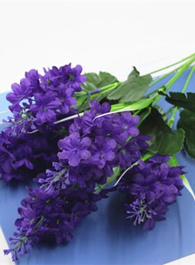 家居装饰5头薰衣草风信子仿真花