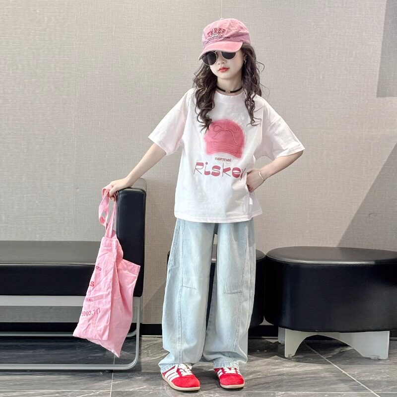 女童夏装纯棉女孩休闲短袖T恤潮