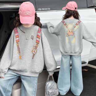 儿童春款卫衣2026新款女童春季休闲上衣女孩韩版卡通时尚百搭长袖