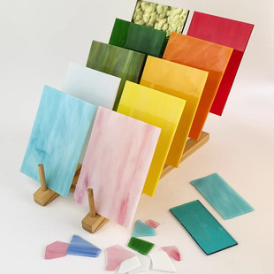 diy彩色玻璃 手工云母琉璃蒂凡尼帝凡尼灯马赛克伯利恒之星万花筒