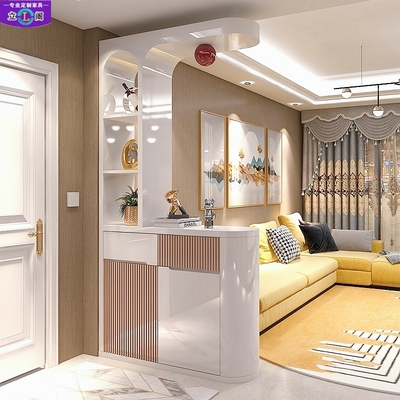 北欧玄关柜隔断柜进门鞋柜多功能门厅柜简约现代隔断屏风客厅定制