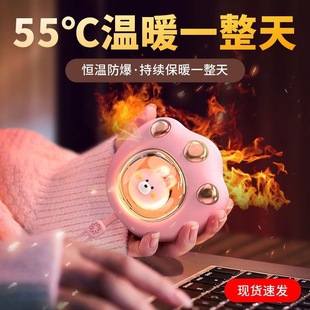 卡通可萌宠便携防爆迷你式 可充电2024新款 猫抓暖手宝手握式 冬季