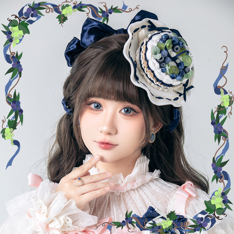 KS星箱设计烫花头饰胸针水果挞