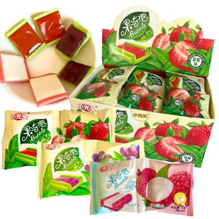 小光头果冻泡泡糖口香糖草莓夹心超大果冻糖8090小时怀旧儿童零食