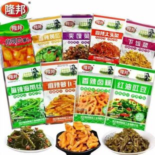 隆邦榨菜丝麻辣凉拌菜速食菜旅行拌粥下饭黄瓜海带丝洋姜红油豇豆