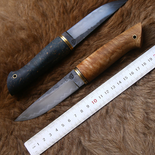 刃物作五枚合夹钢小北欧猎刀户外刀手工刀露营刀bc野营刀锋利小刀