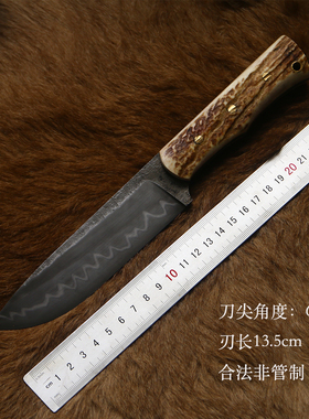 【刃物研究所】纯手工锻造五枚合夹钢户外刀露营刀生存刀bc刀劈柴