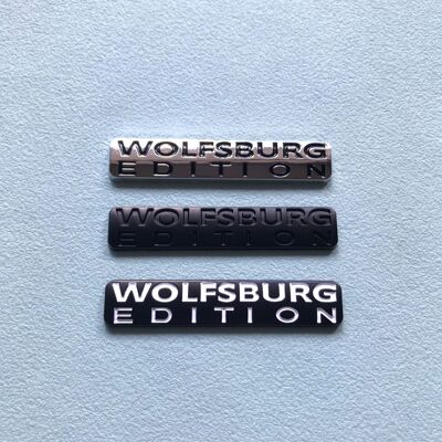 适用于大众改装车贴 狼堡金属车标WOLFSBURG EDITION汽车装饰贴标
