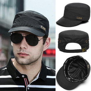 帽子男潮新款帽子男士春秋品牌平顶帽冬款大头围中老年鸭舌帽遮阳