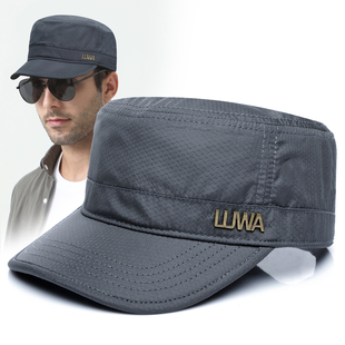 路瓦品牌帽子男大头围中老年平顶帽男士春秋薄款蜂巢遮阳遮帽大码