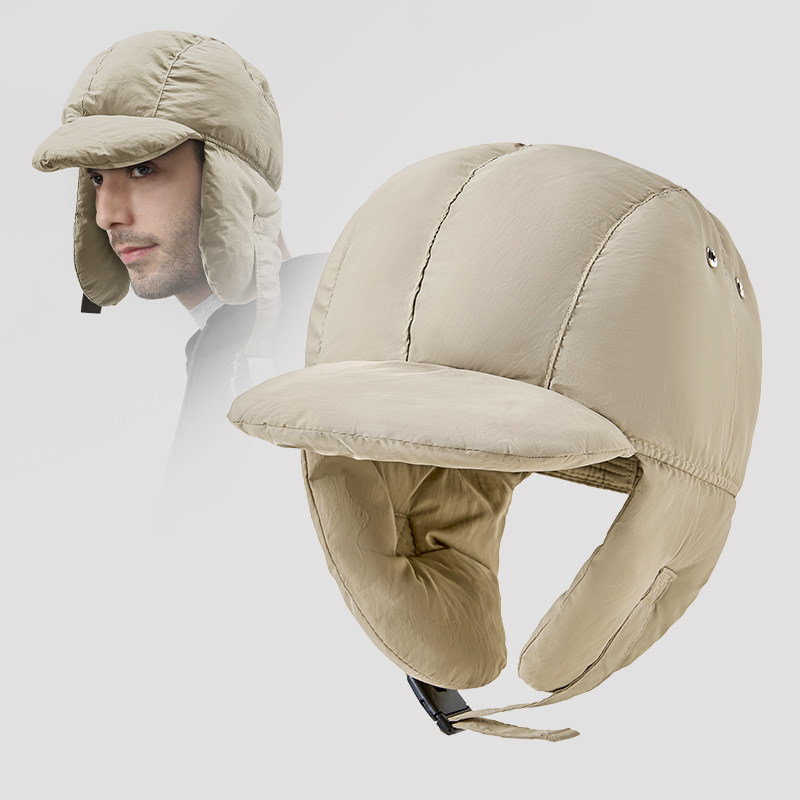 路瓦雷锋帽情侣秋冬护耳保暖羽绒