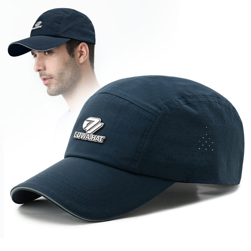 路瓦夏季帽子男网孔透气棒球帽中年大头围登山帽防晒遮阳鸭舌帽薄