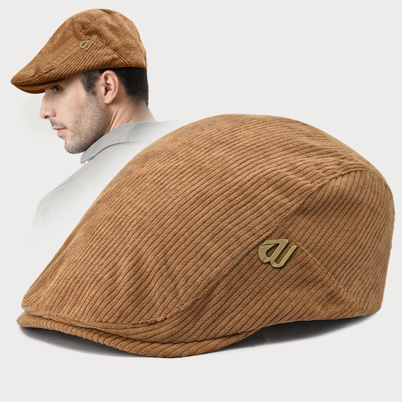 路瓦新款灯芯绒画家帽后封口春秋中老年人贝雷帽户外休闲登山帽潮,服饰配件/皮带/帽子/围巾,帽子,淘宝优惠券,粉丝福利购,淘宝优惠卷