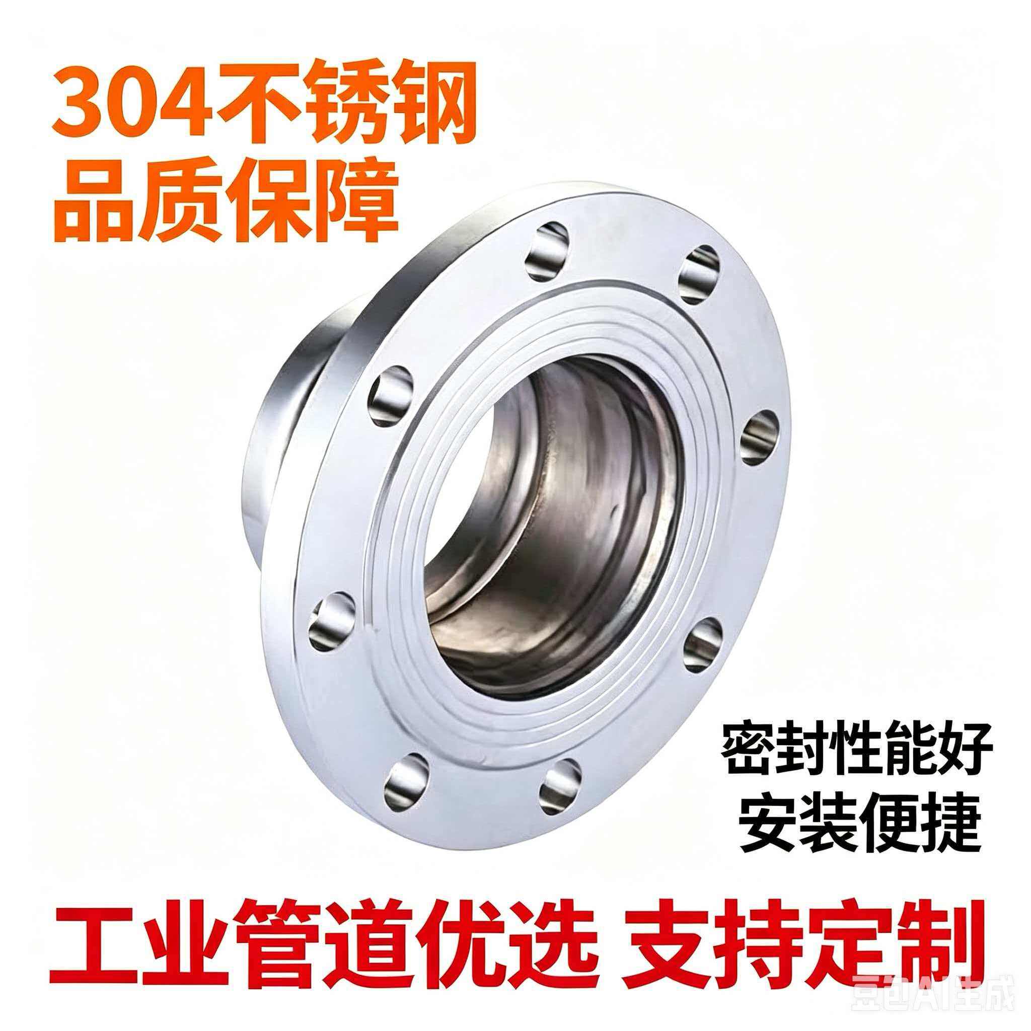 304不锈钢沟槽法兰 消防转换接头卡箍法兰管件给排水DN80 DN100