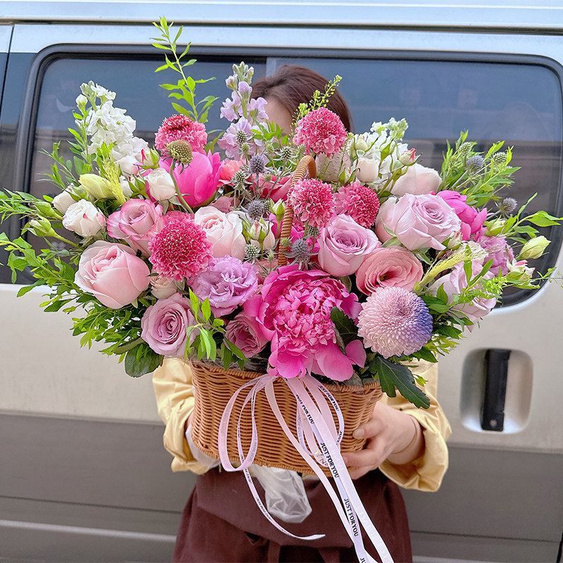 芍药鲜花花束北京同城鲜花速递生日母亲节送女友送妈妈送闺蜜配送