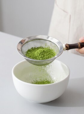 茶粉滤紫竹不锈钢点茶滤日式创意茶漏隔茶叶泡茶滤抹茶过滤器网筛