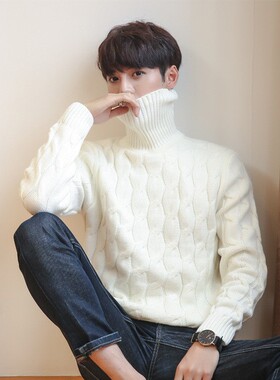 big size Thick turtleneck men pullover sweater man warm coat