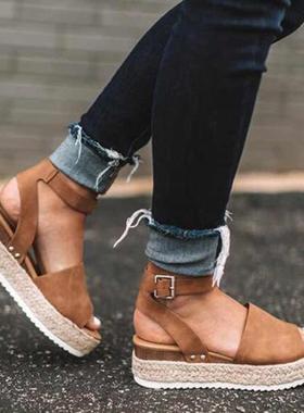 Wedges Shoes Women Sandals Plus Size High Heels Summer 凉鞋