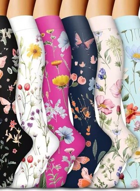 3 Pairs Compression Socks Women Men Circulation Support Sock