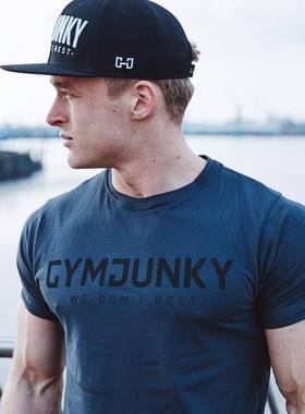 Summer GYM clothes Comfortable muscle T-shirt Men T恤男健身