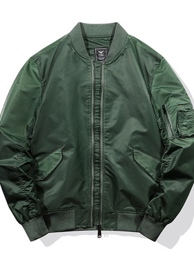 Men autumn army green bomber jacket women coats zipper 外套