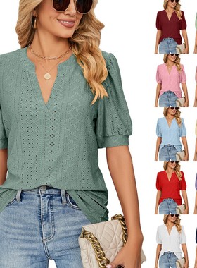 For Women Tops Blouse summer Clothes T Shirt Shirts Cotton