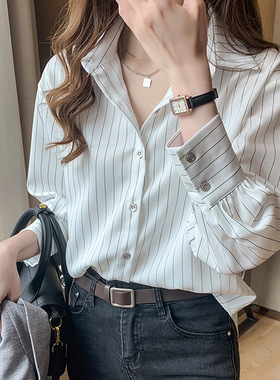 Office Shirt Women Blouse Chiffon Long Sleeve Tops Ladies 女