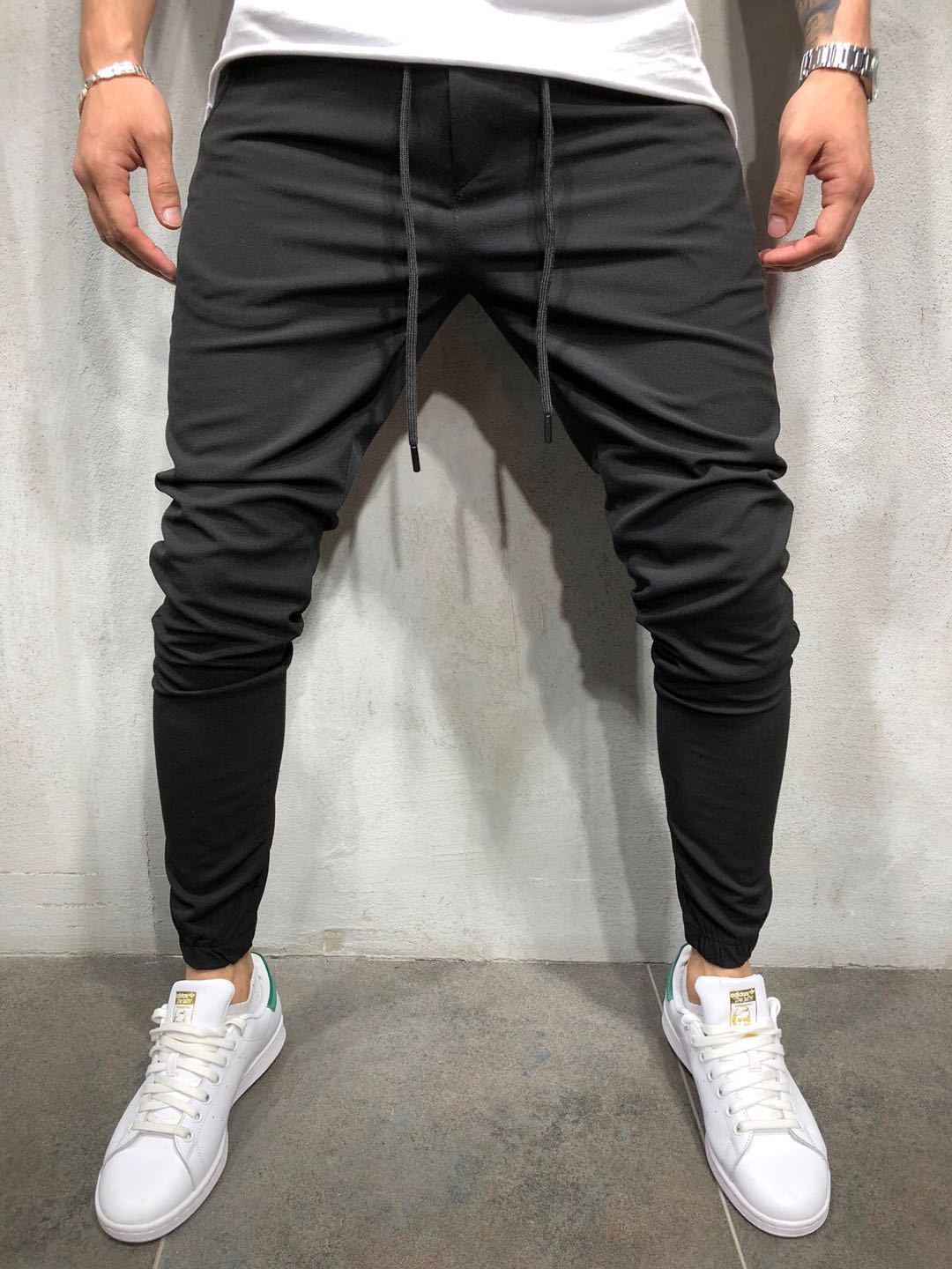 长裤男Men casual stretch pant youth sport pants man trousers-封面