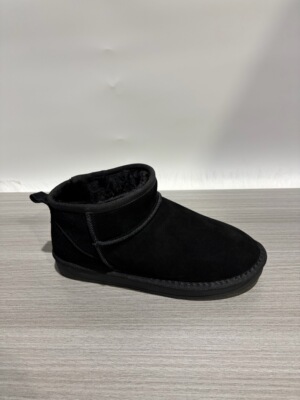 2025冬特价断码周冬雨同款头层牛皮真皮圆头平底真毛休闲女雪地靴