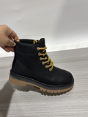 处理鞋 2026春新特价 断码 头层猪皮真皮圆头厚底休闲系带马丁女短靴