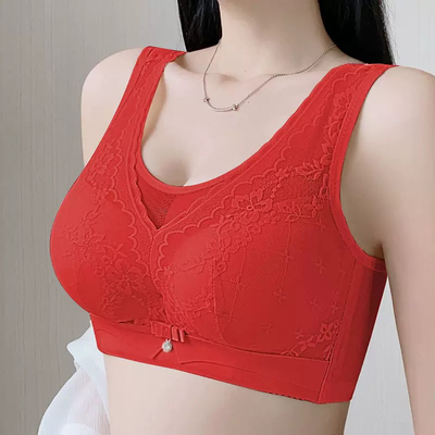 中厚款无钢圈文胸女小胸聚拢显大收副乳防下垂上托亲肤透气内衣女