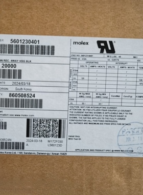 50包邮开票！ 560123-0401 MOLEX 原厂正品现货实价，5601230401