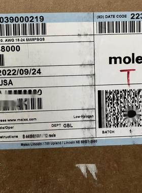 50包邮开票！ 39000219，MOLEX原厂正品，39-00-0219，5558PBGS